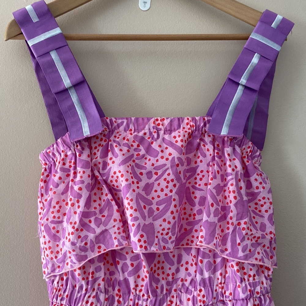 Tuckernuck Persifor- Pink & Lavender Ruffle Hem Midi Dress - Picture 13 of 13